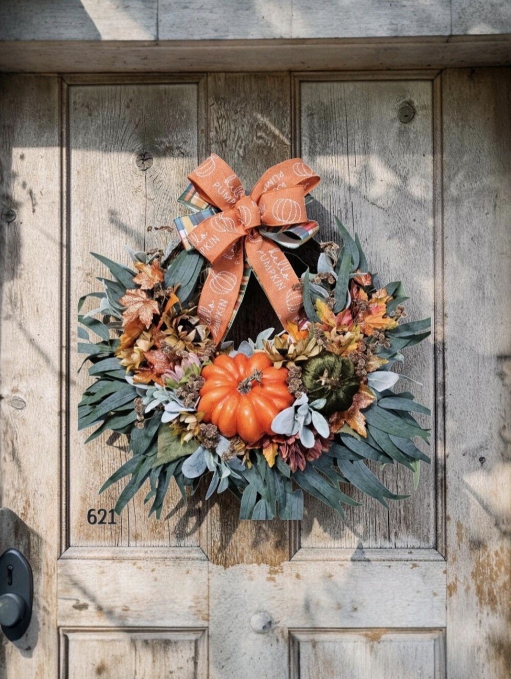 Hello Pumpkin fall wreath